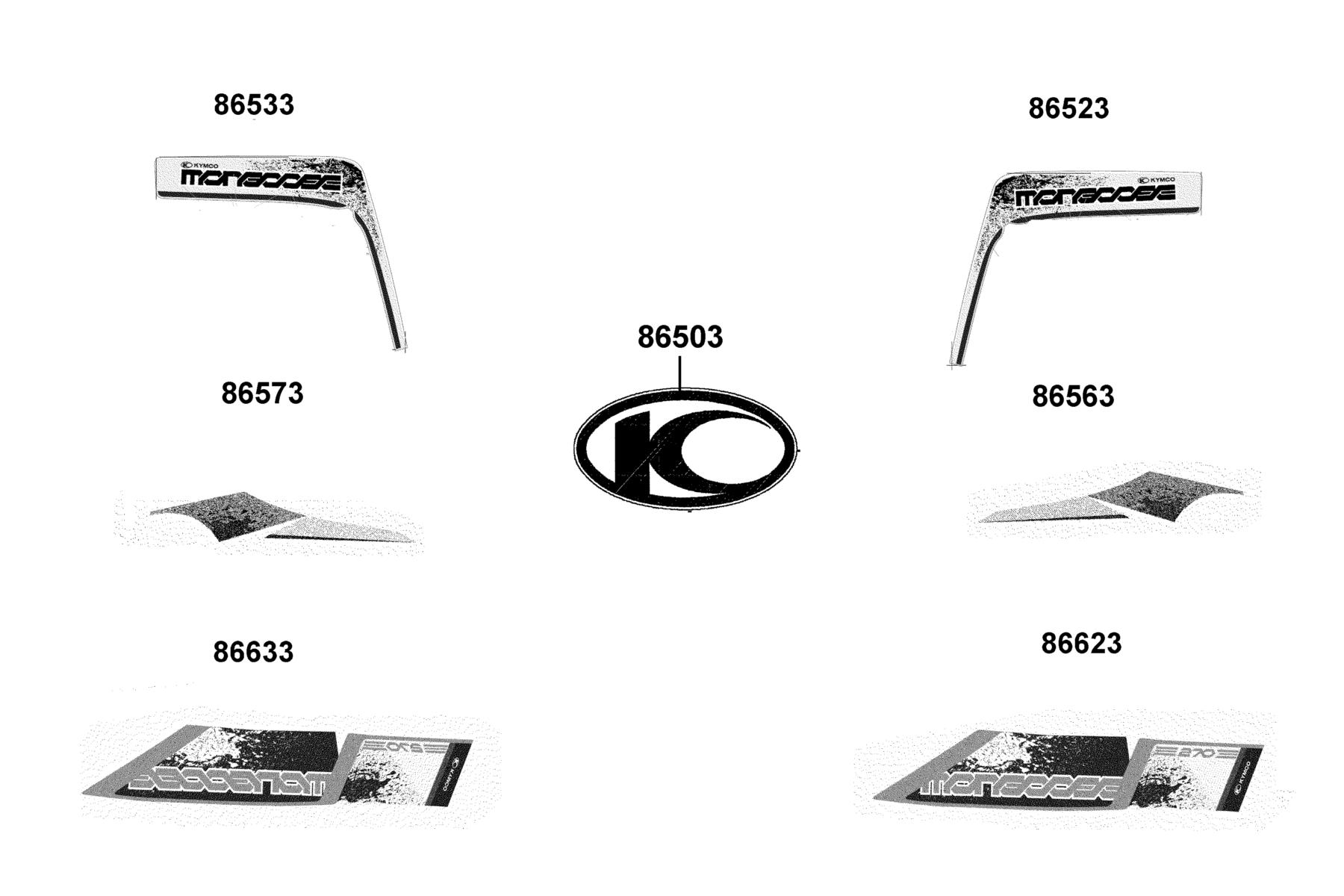 Mongoose 270 (2016~) Emblem ● Stripe parts diagram