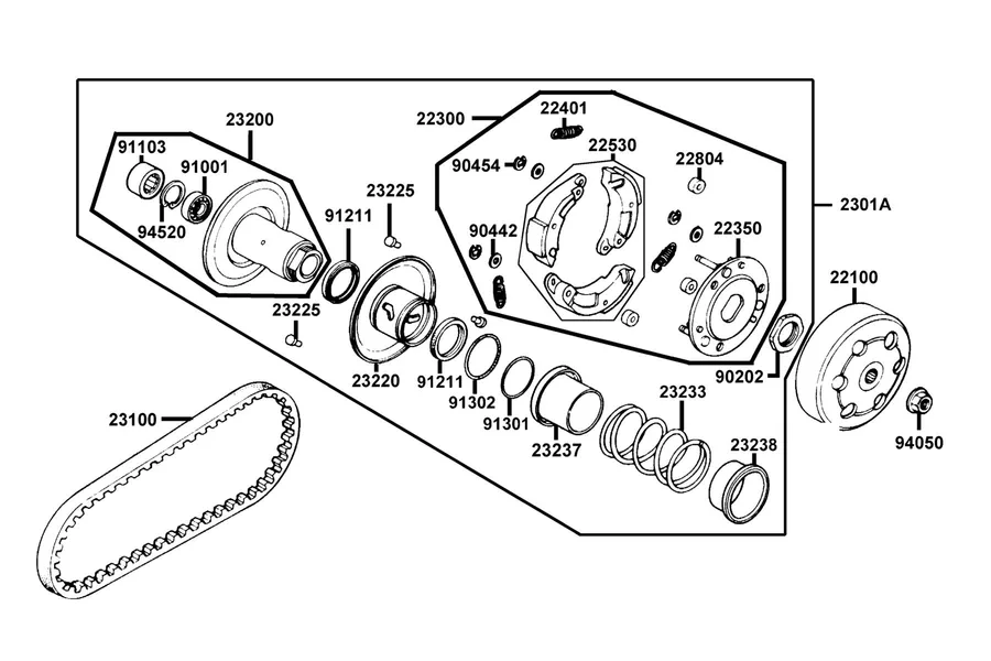 E07 Pulley Sub Assy parts diagram