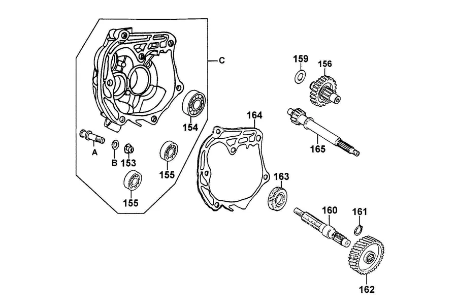 E08 Transmission parts diagram