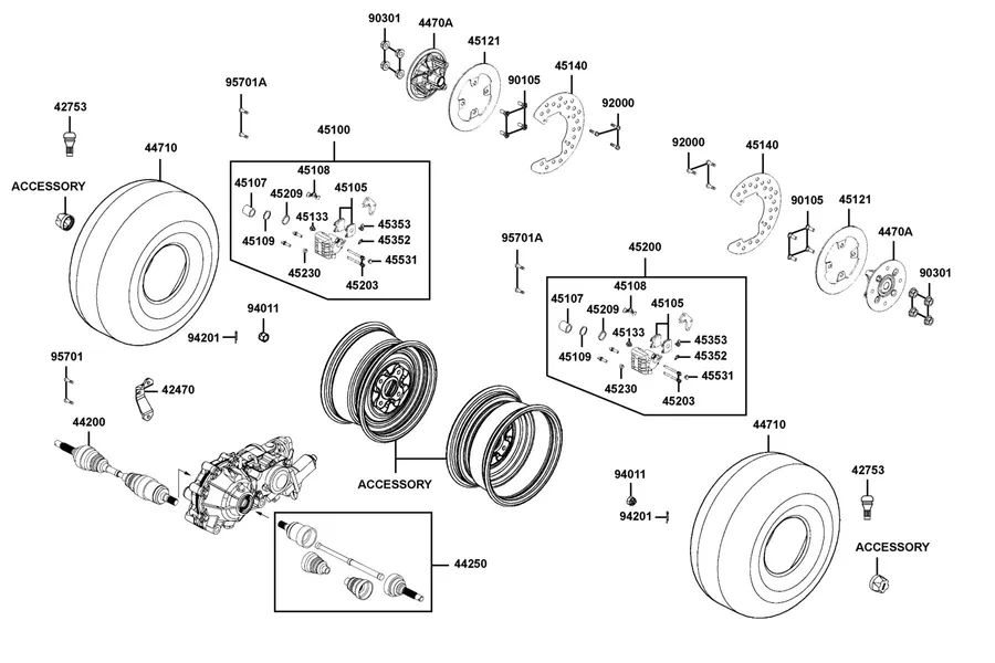 F07 Front Wheel parts diagram