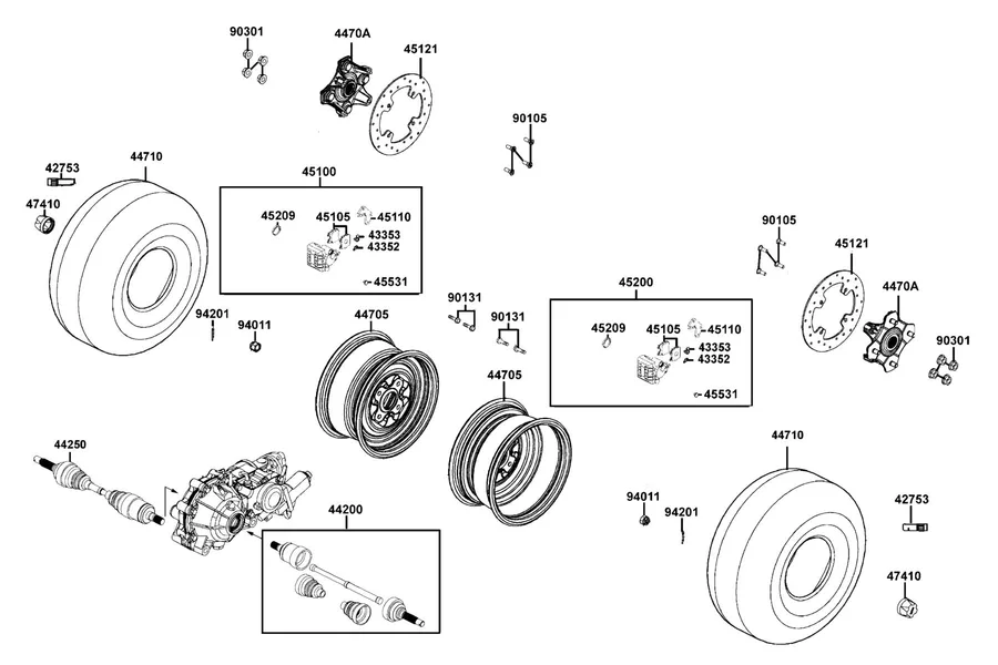 F07 Front Wheel parts diagram