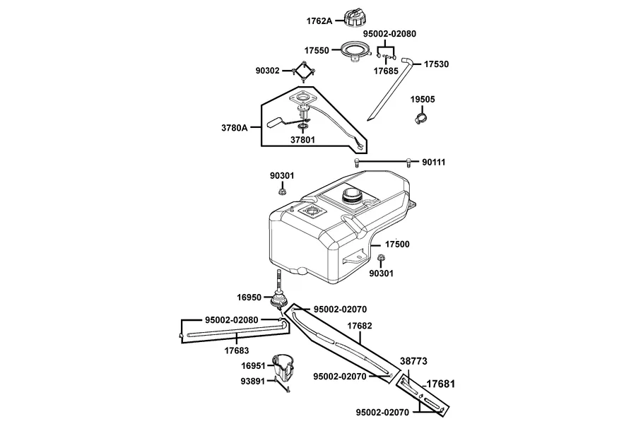 F10 Fuel Tank parts diagram