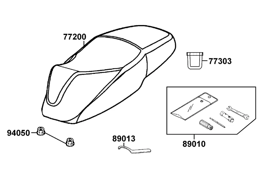 F09 Seat parts diagram