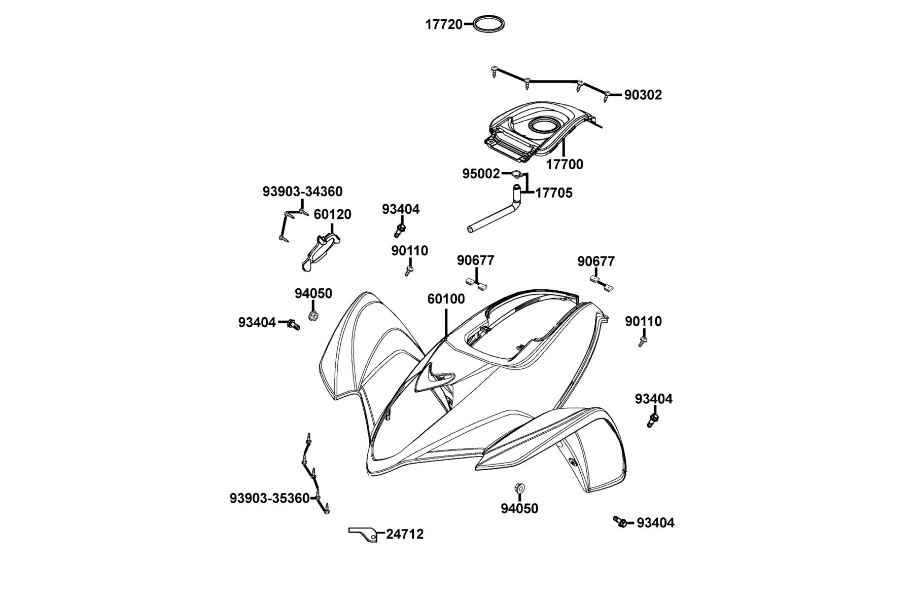 Mongoose 270(2020) Fender Front parts diagram