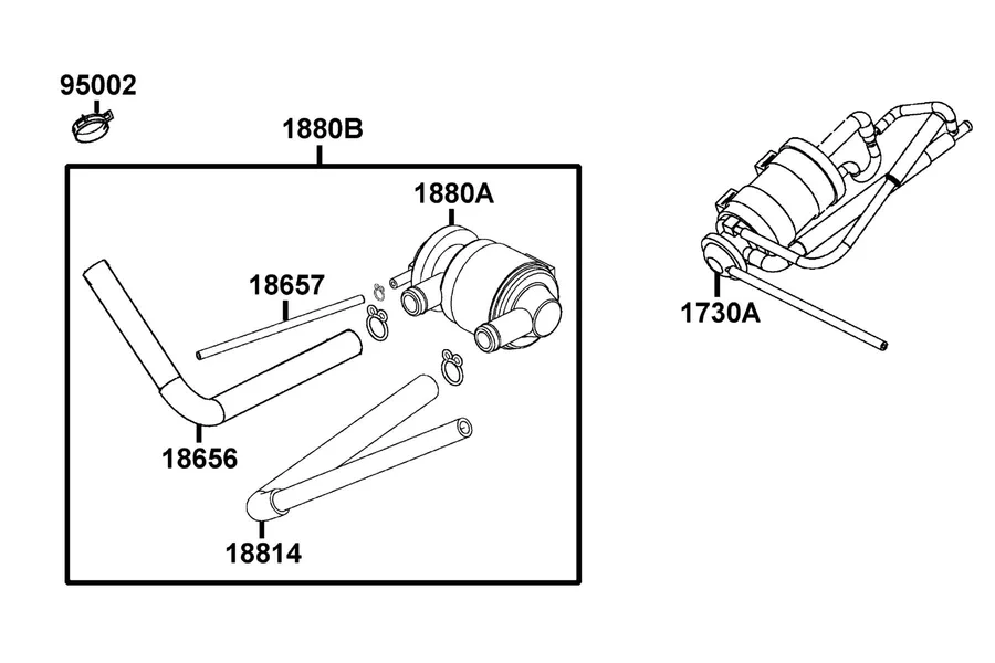 F21 Air Cleaner Two parts diagram