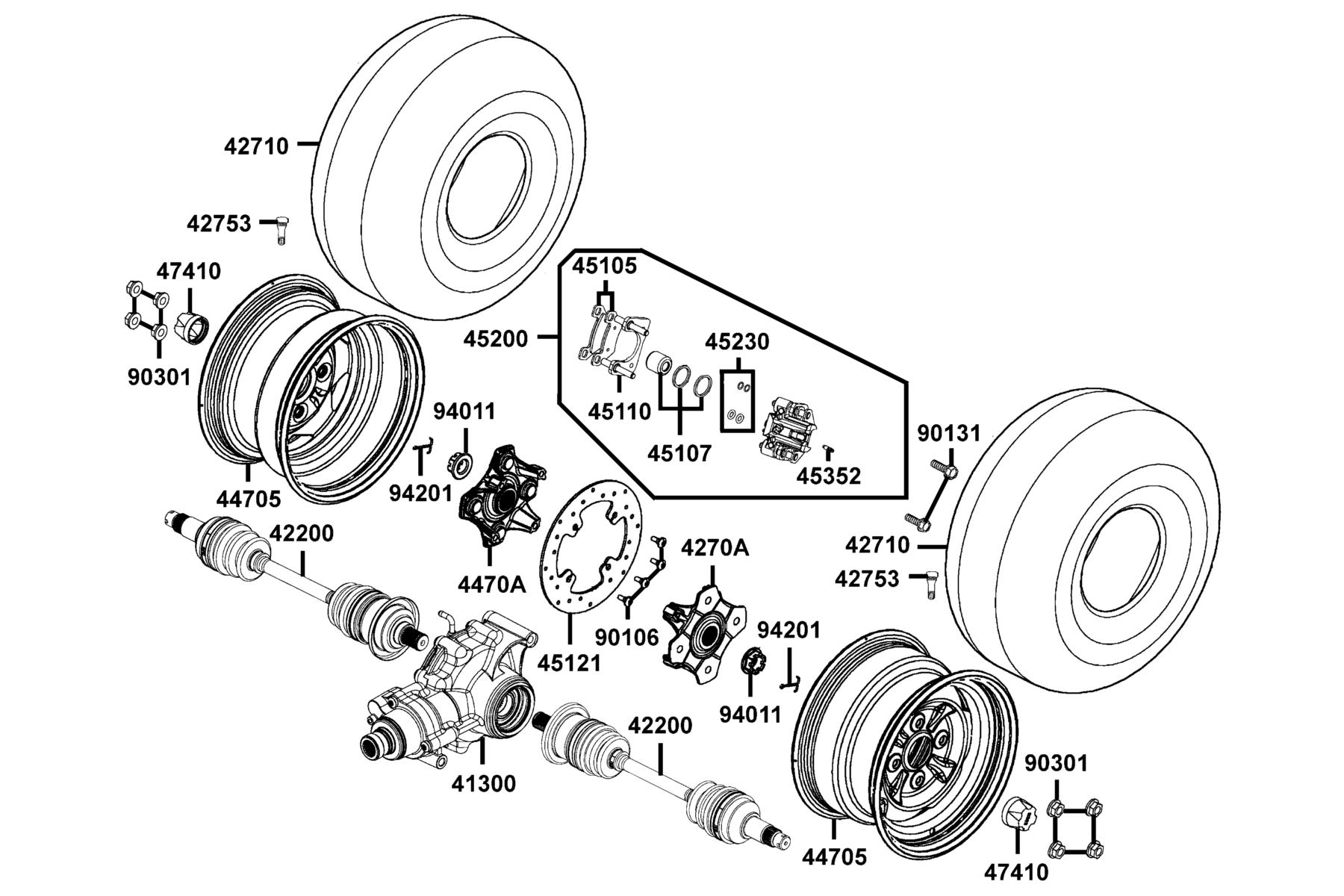 MXU 450i(2019) Rear Wheel parts diagram