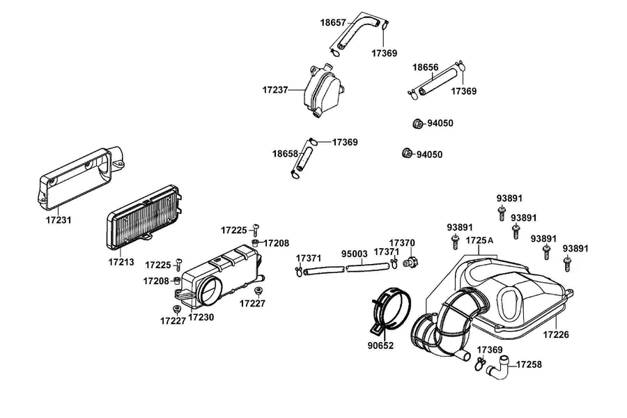 F16 Air Cleaner parts diagram