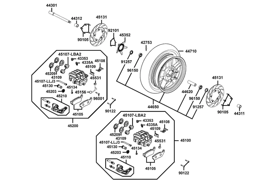 F07 Front Wheel parts diagram