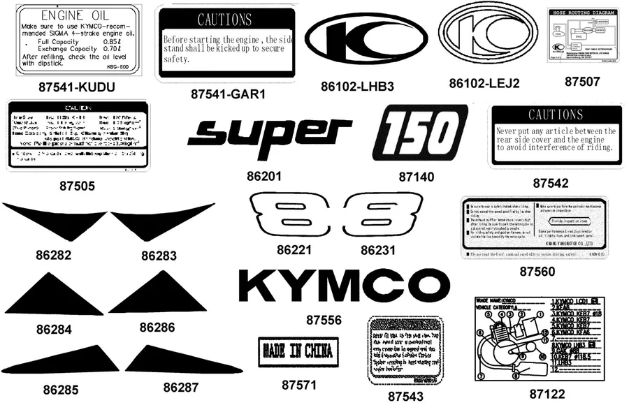 F22 Emblem and Stripe parts diagram