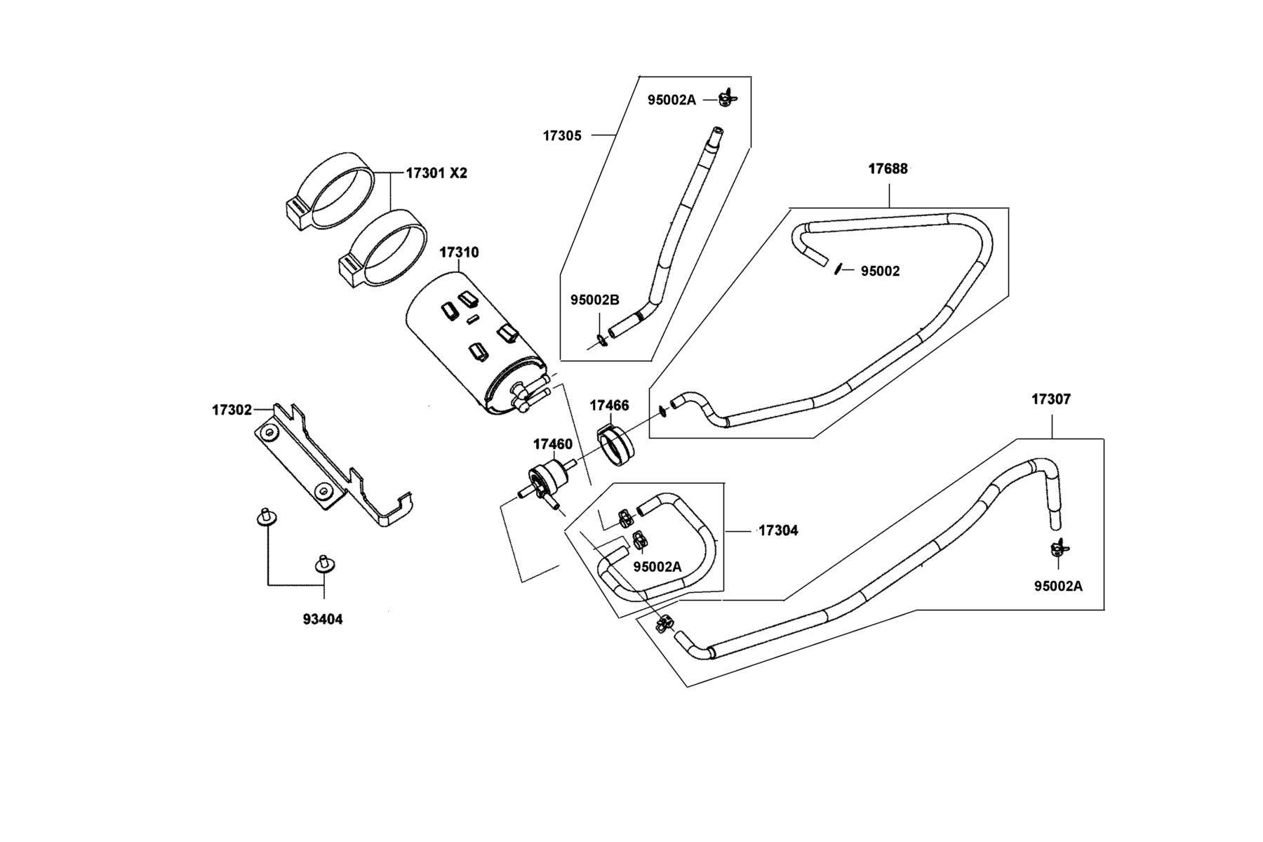 MXU 150X 2023MY Canister parts diagram