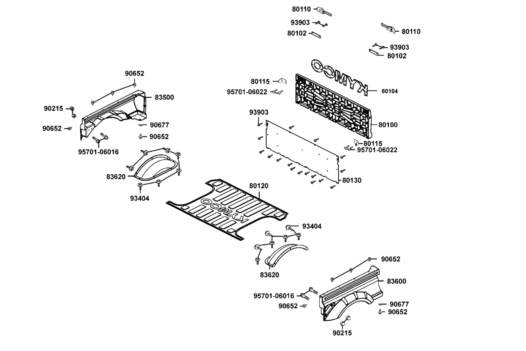 UXV 700i LE (2016~) Panel R/L Rear Fender parts diagram