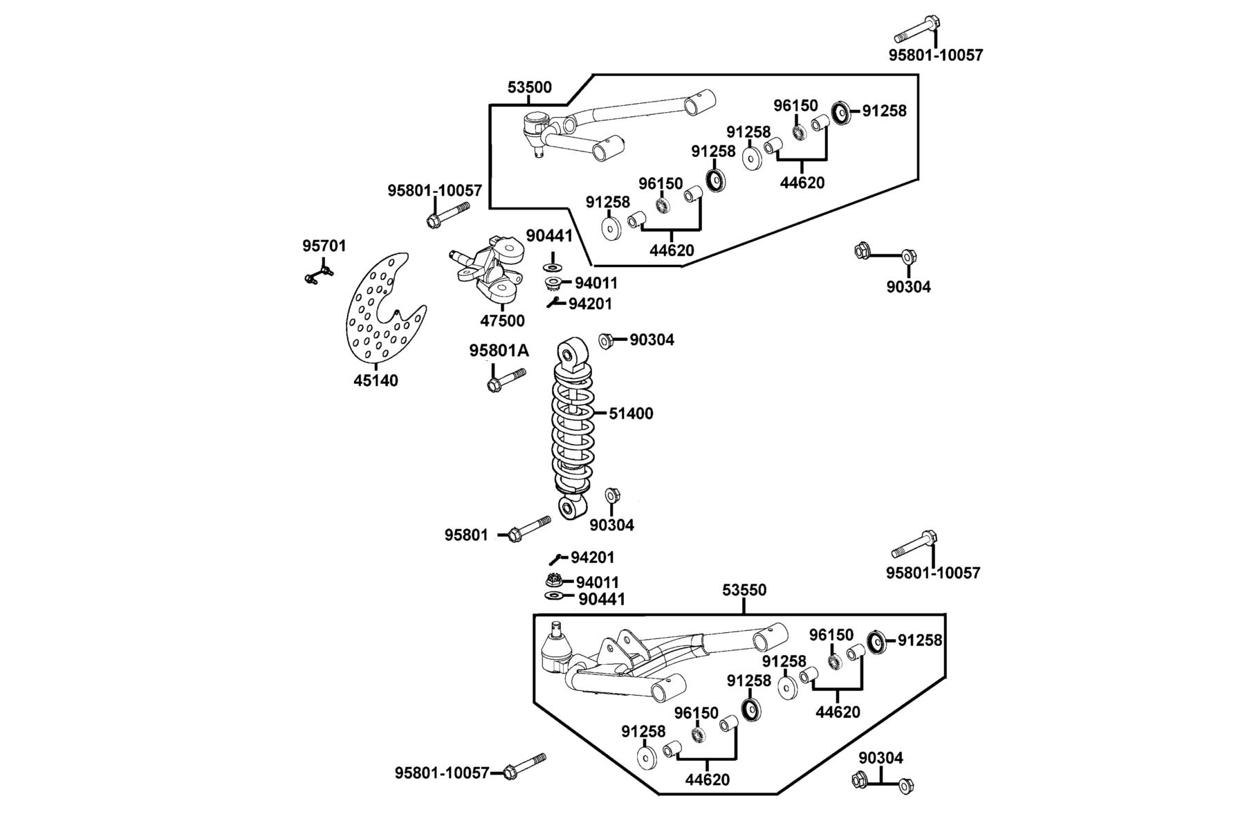 MXU 270i EURO (2023MY) Cushion ● Left Arm Swing parts diagram