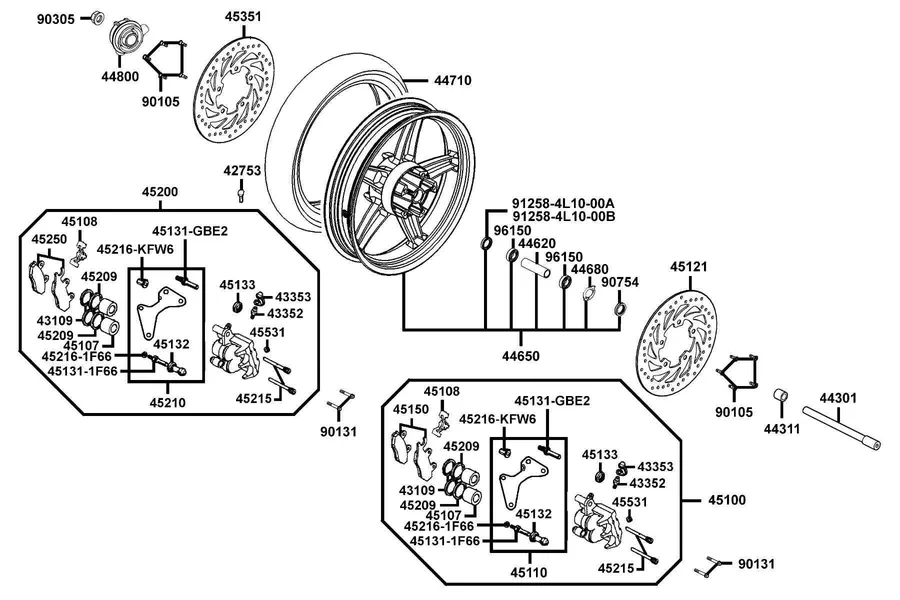 F07 Front Wheel parts diagram