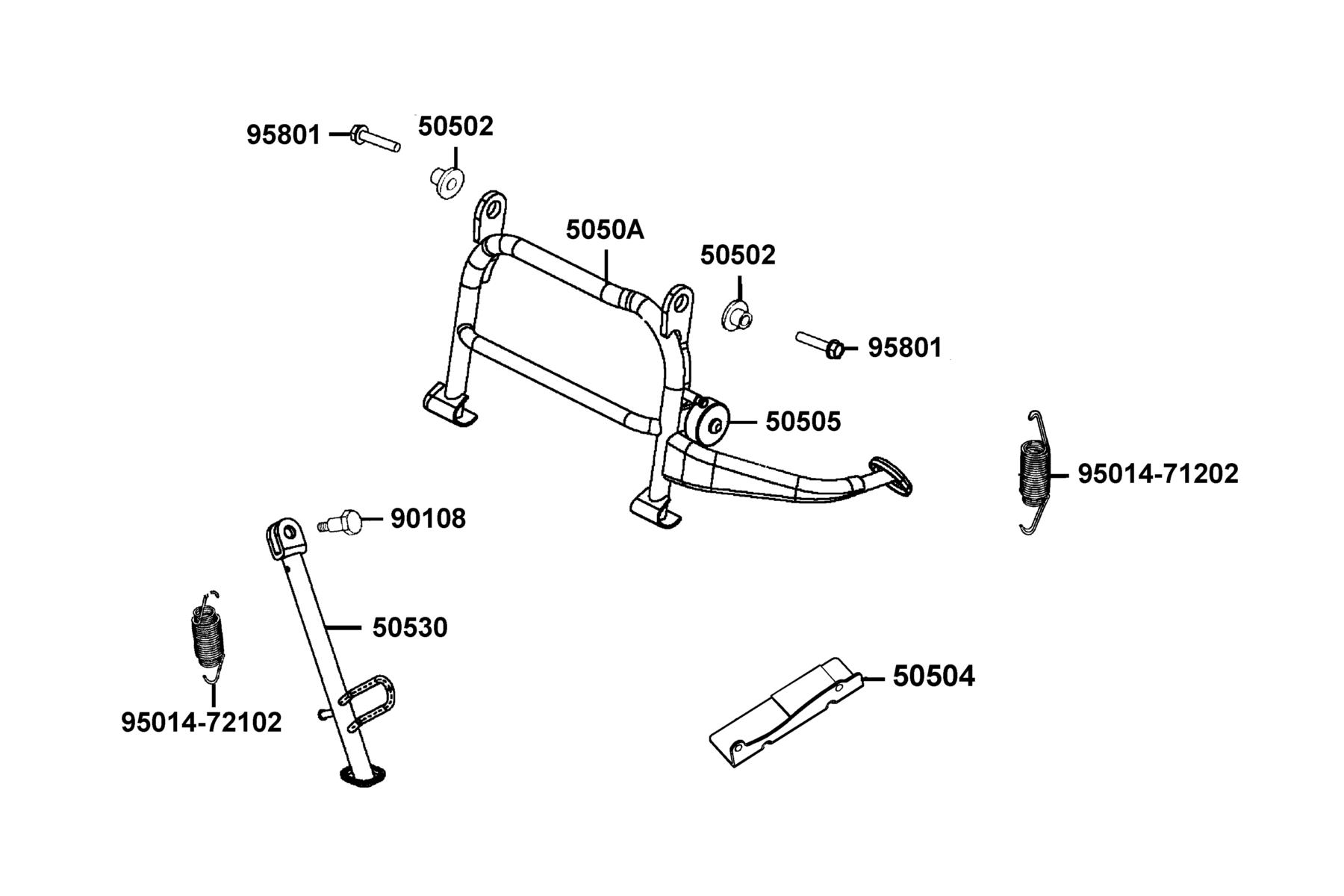 LIKE(2019~) Stand ● Kick Starter Arm parts diagram