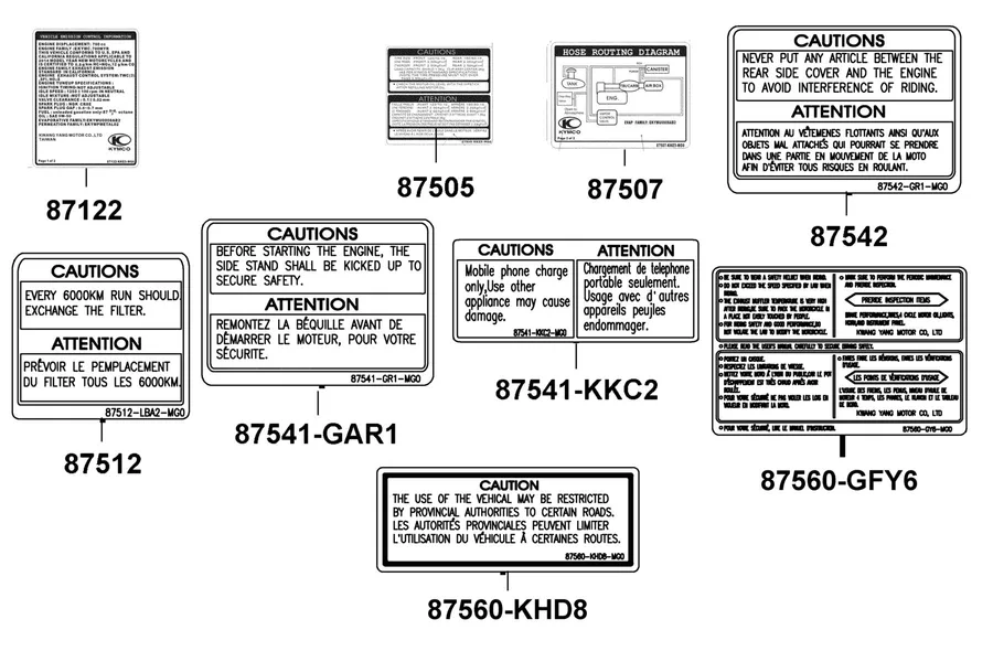 F24 Caution Label parts diagram