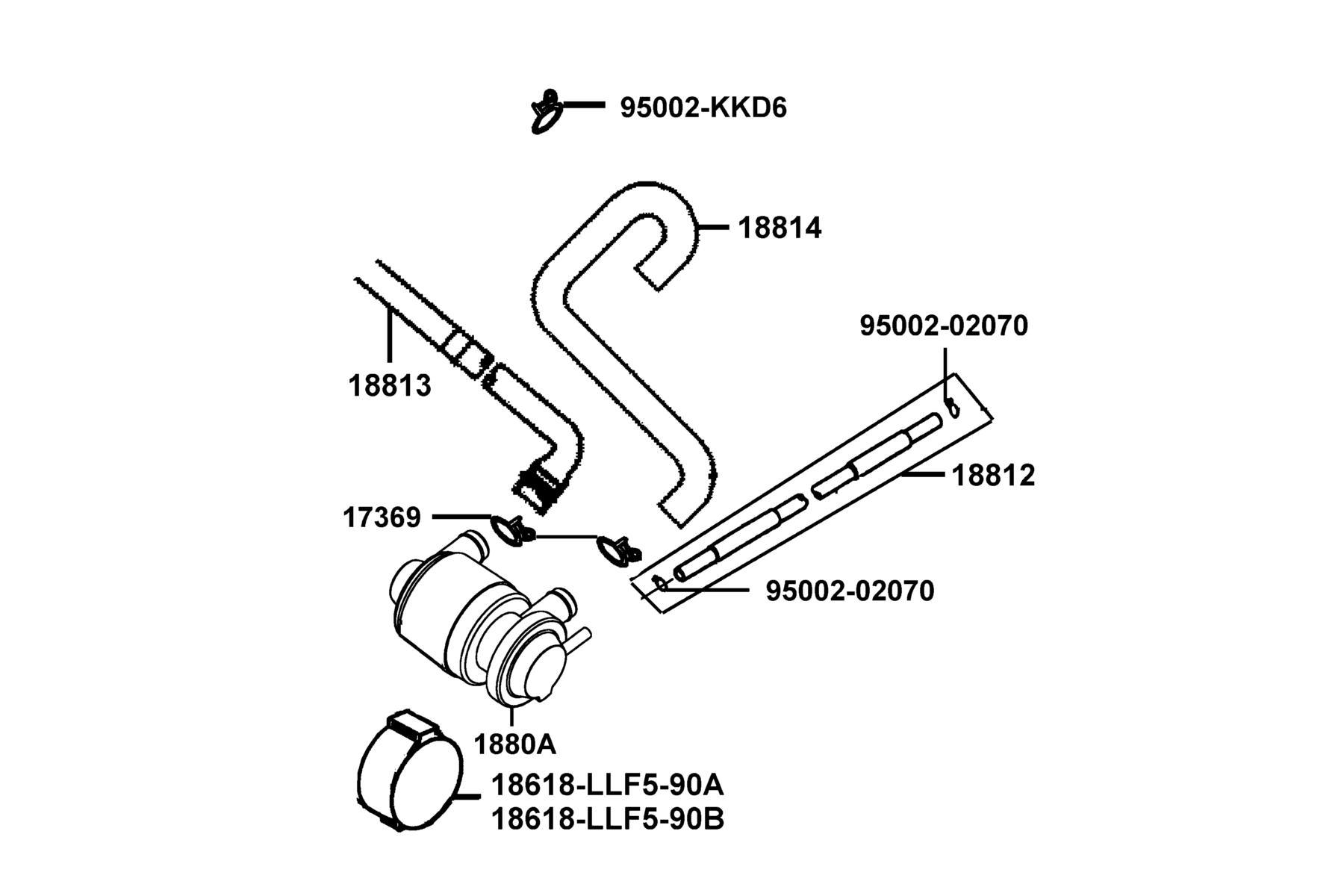 Mongoose 70 S (2016-2017) Air Cleaner Two parts diagram