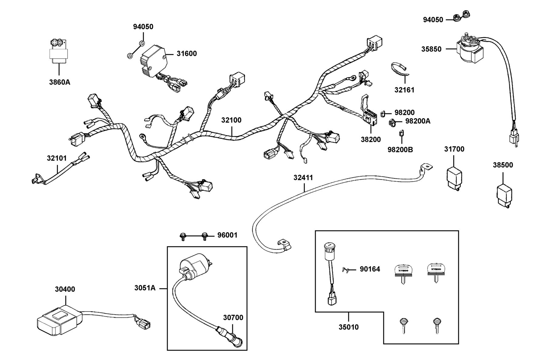 MXU 270 (2016~) Harness Wire parts diagram
