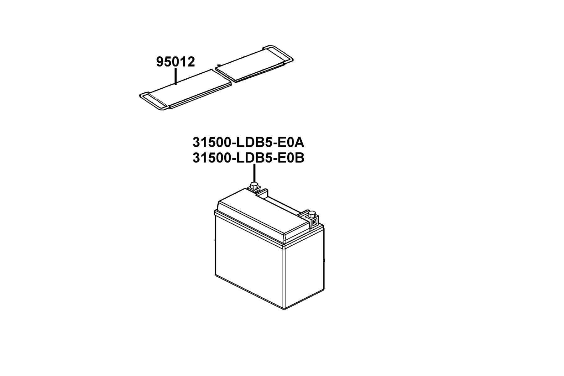 MXU 500i(4X4/IRS) (2017~) Battery parts diagram
