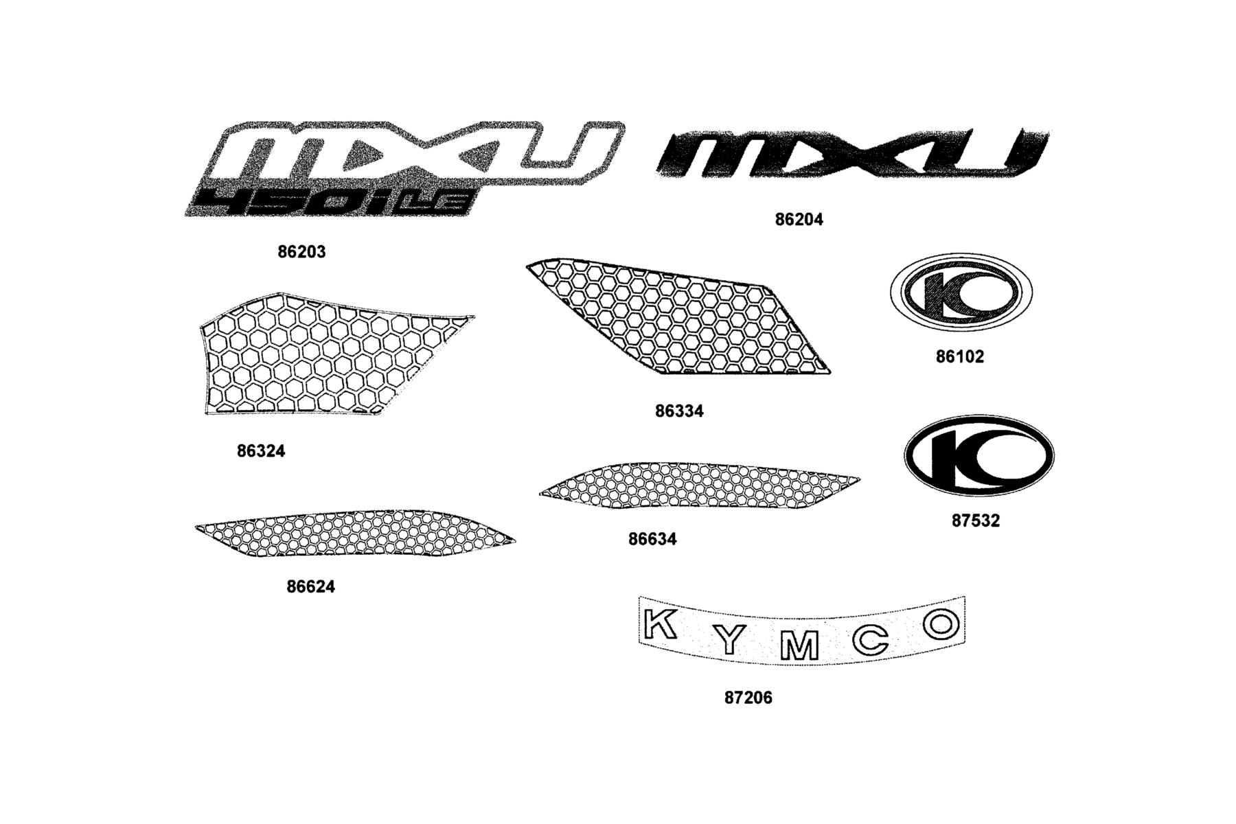 MXU 450i LE(2021) Emblem ● Stripe parts diagram