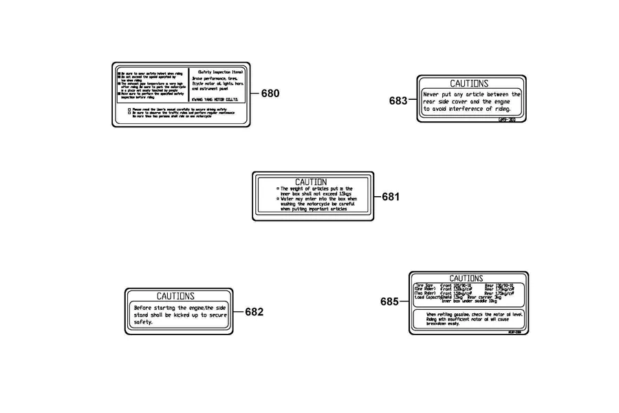 F23 Caution Label parts diagram