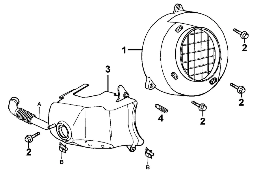 E01 Fan Cover and Shroud parts diagram