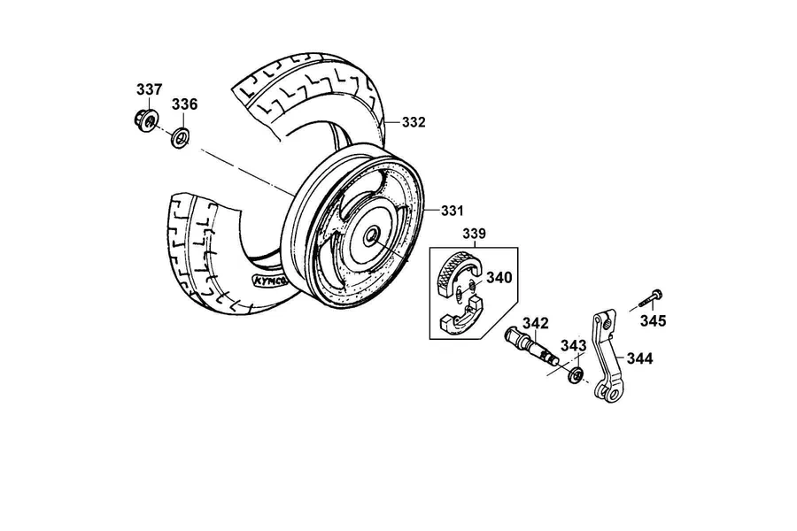 F08 Rear Wheel parts diagram