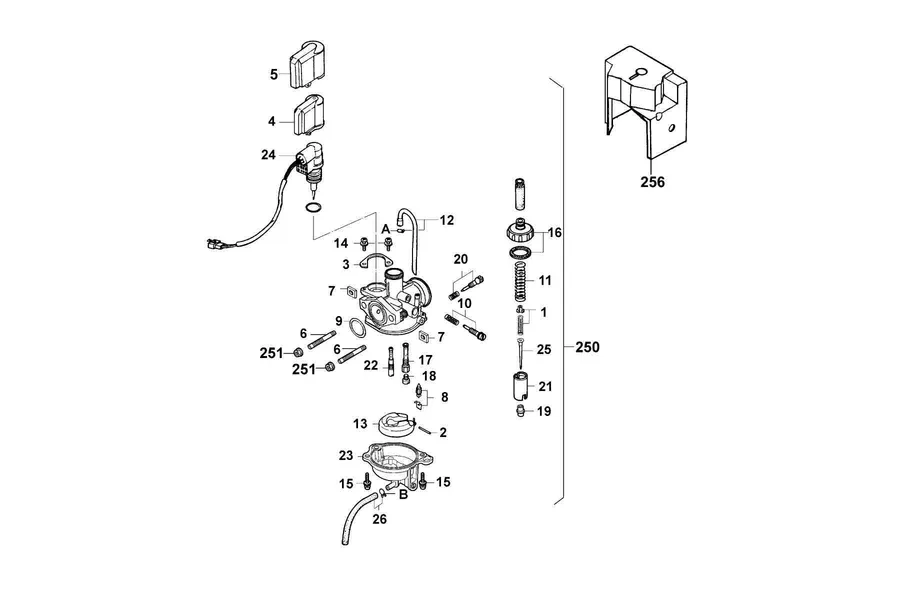 E11 Carburetor parts diagram