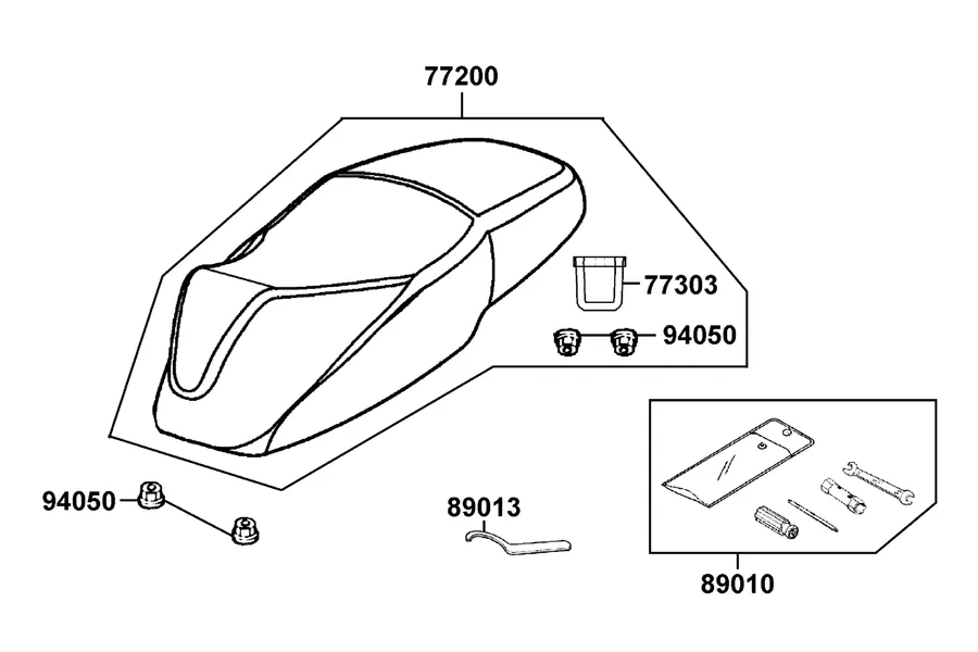 F09 Seat parts diagram