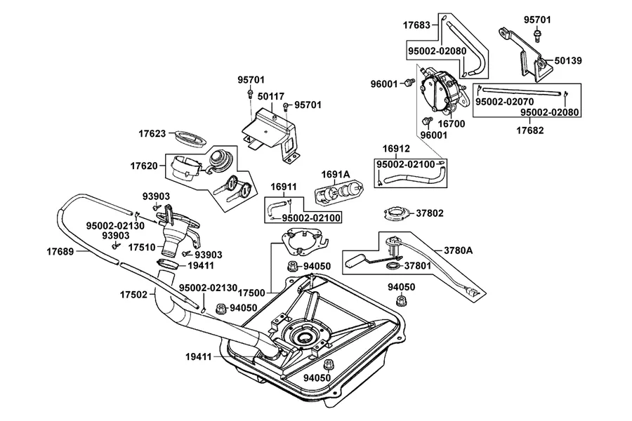 F10 Fuel Tank parts diagram