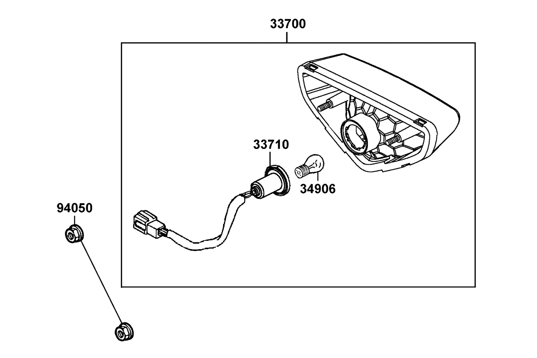KYMCO Mongoose 250 (2004-2007) Winker and Position Light parts diagram