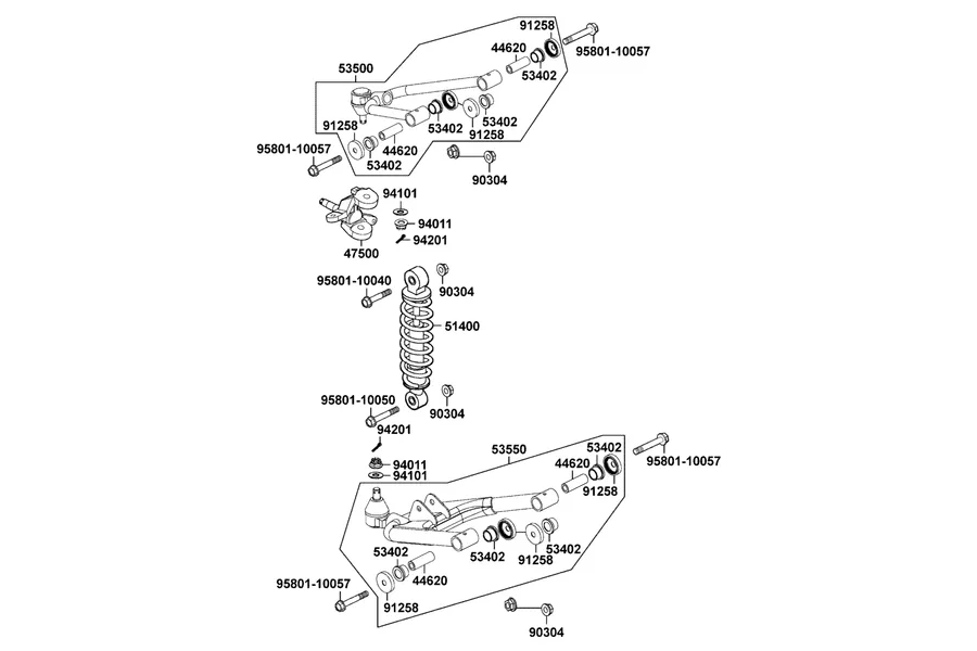 F17 Cushion and Left Arm Swing parts diagram