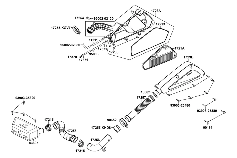 F13 Air Cleaner parts diagram