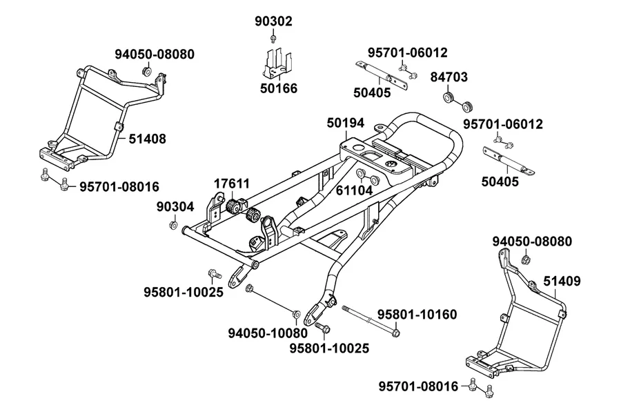 F22 Frame Body parts diagram