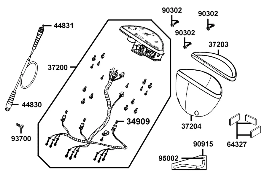 F02 Speedometer parts diagram