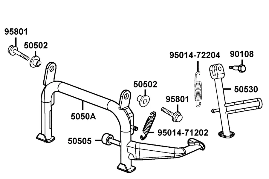 F15 Stand and Kick Starter Arm parts diagram