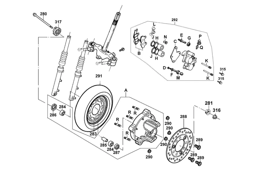 F07 Front Wheel parts diagram