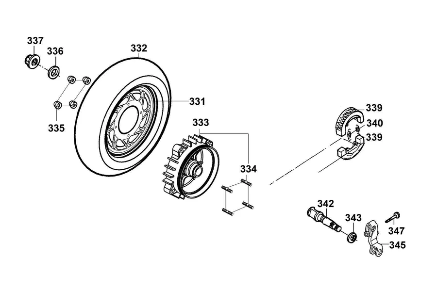 F08 Rear Wheel parts diagram