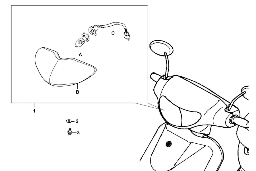 F01 Head Light parts diagram