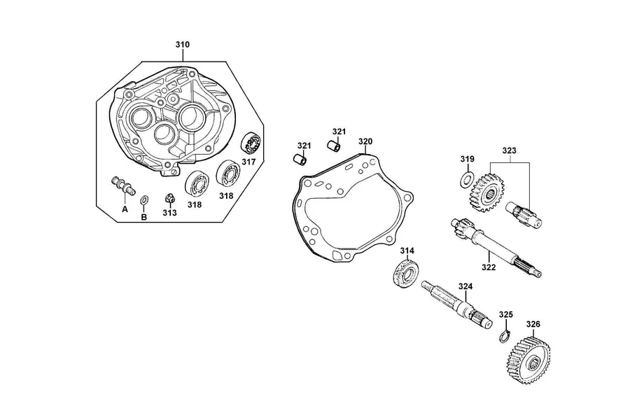 E09 Transmission parts diagram