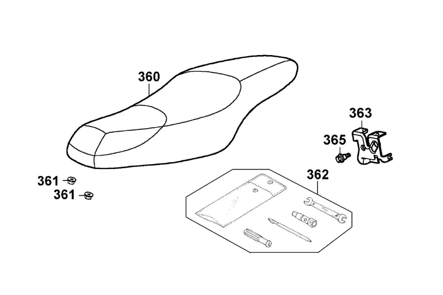 F09 Seat parts diagram