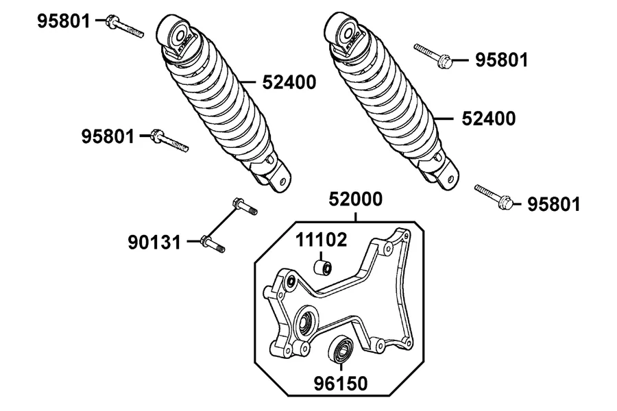 F16 Rear Cushion parts diagram