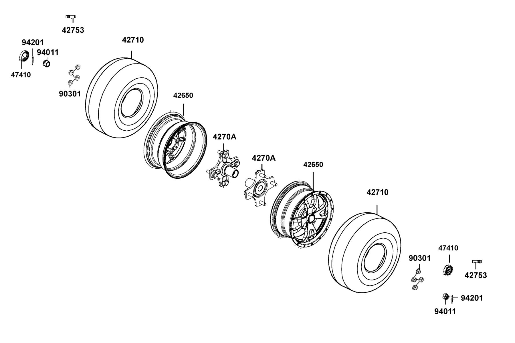UXV 700i LE EPS(2017~) Rear Wheel parts diagram