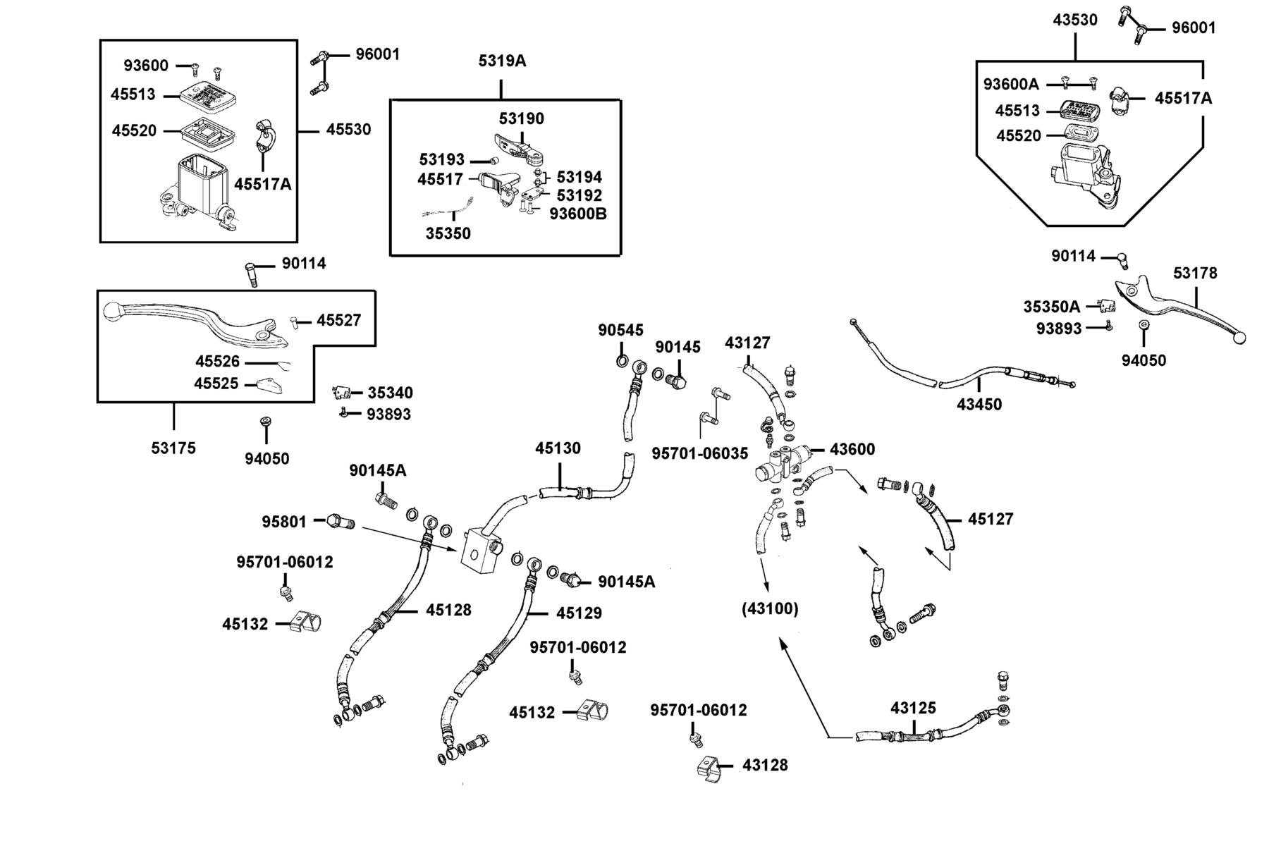 MXU 270I EURO 2026MY Master Cylinder parts diagram