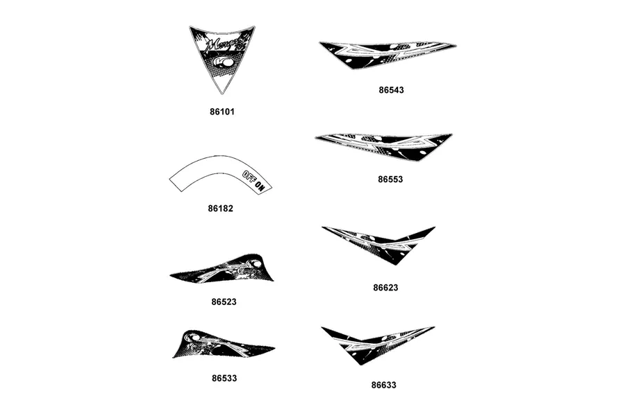 F20 Emblem and Stripe parts diagram