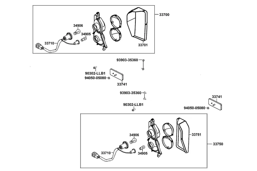 F19 Light Tail parts diagram