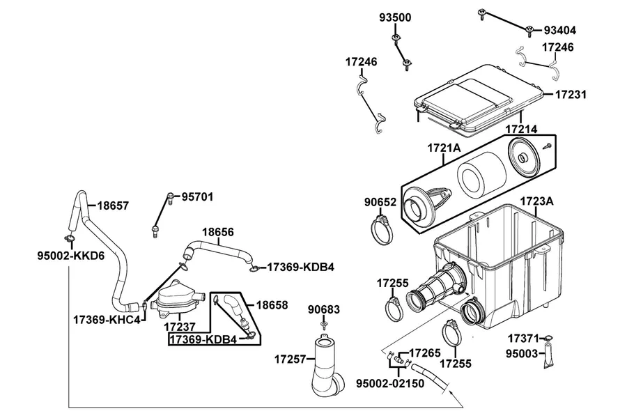 F13 Air Cleaner parts diagram