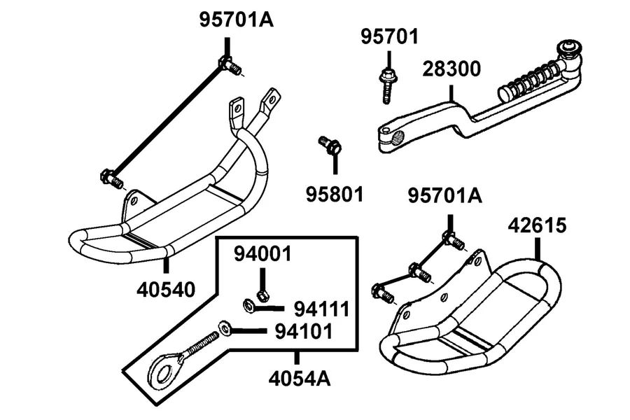 F14 Kick Starter Arm parts diagram