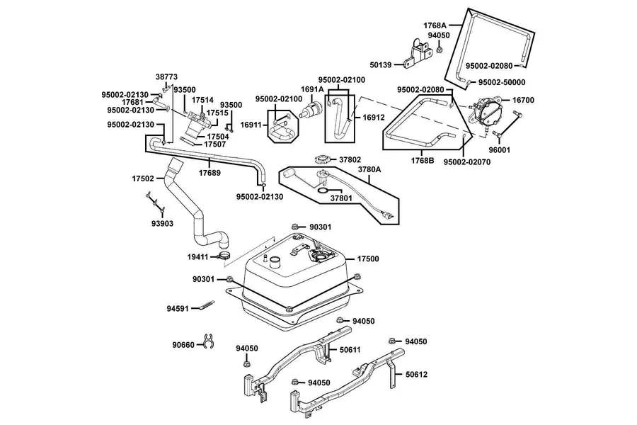 F10 Fuel Tank parts diagram