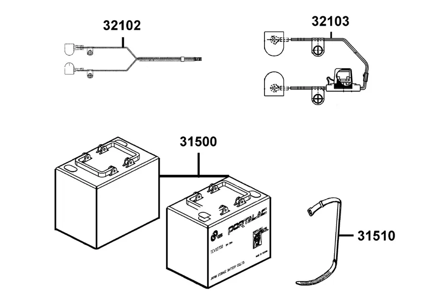 F07 Battery parts diagram