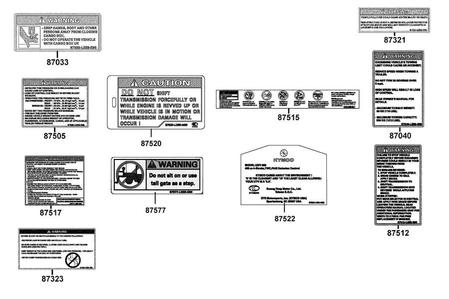 F25 Caution Label parts diagram